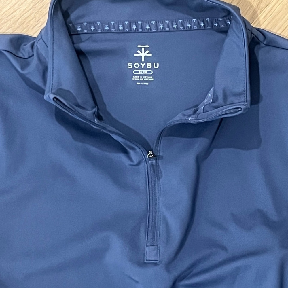 Soybu Deep Blue Quarter-Zip Top